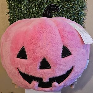cupcakes & cashmere Pink Pumpkin Pillow